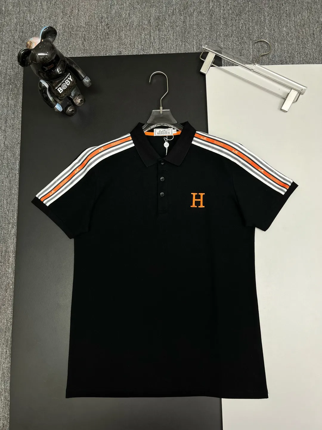 HERMES New Arrival Polo Same Style 210 ， Factory New Arrival Versatile : Black White Size：M-XXXL
